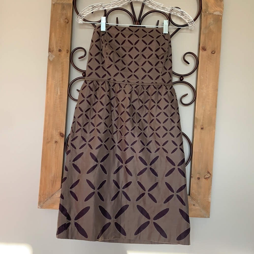 J Crew strapless cotton dress with pockets